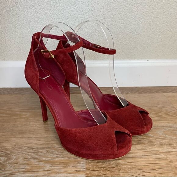 Michael Kors Bright Red Tiegan Platform Sandals - Picture 3 of 15